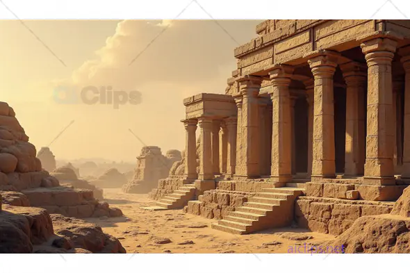 Ancient Desert Temple Ruins