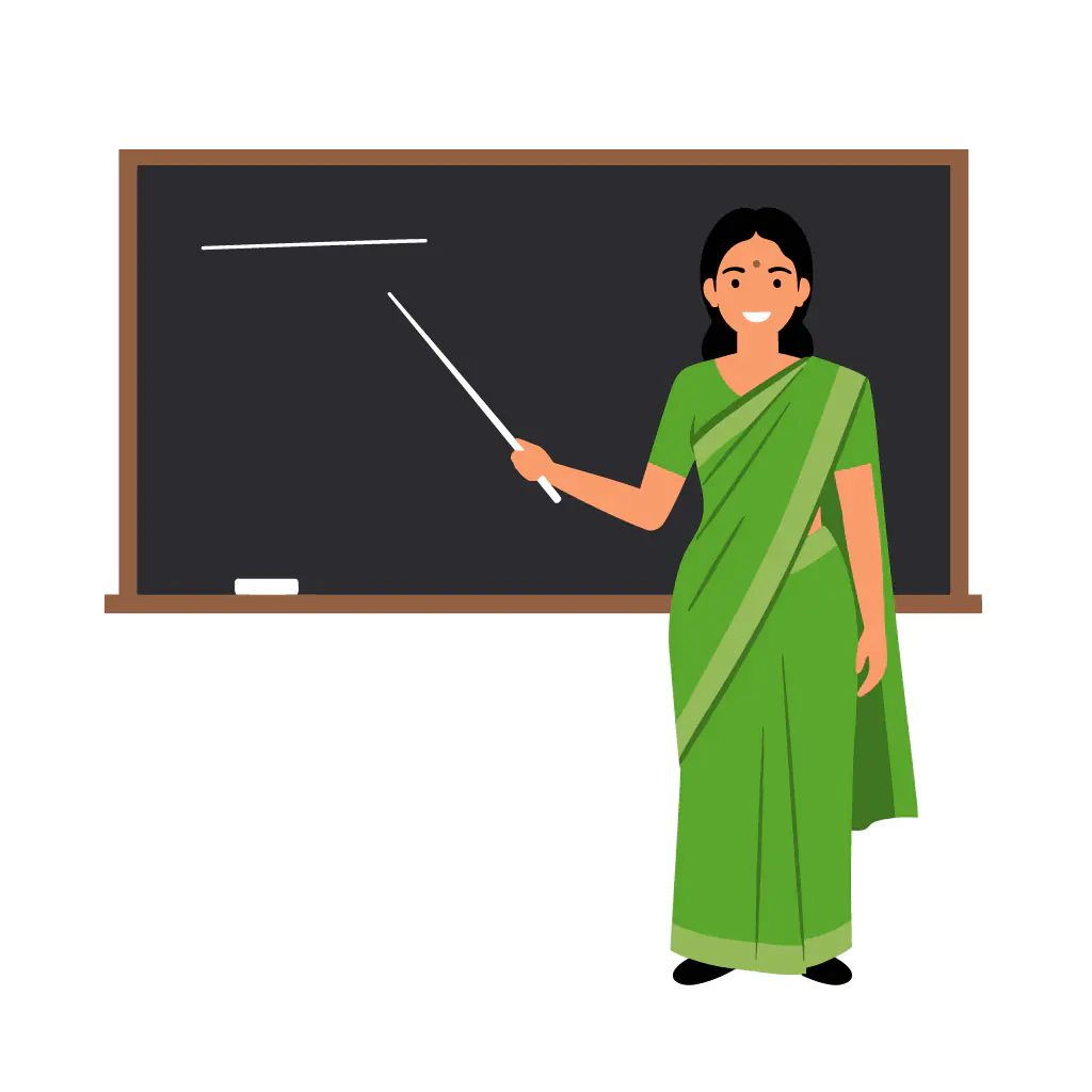 Smiling Indian Educator Vector