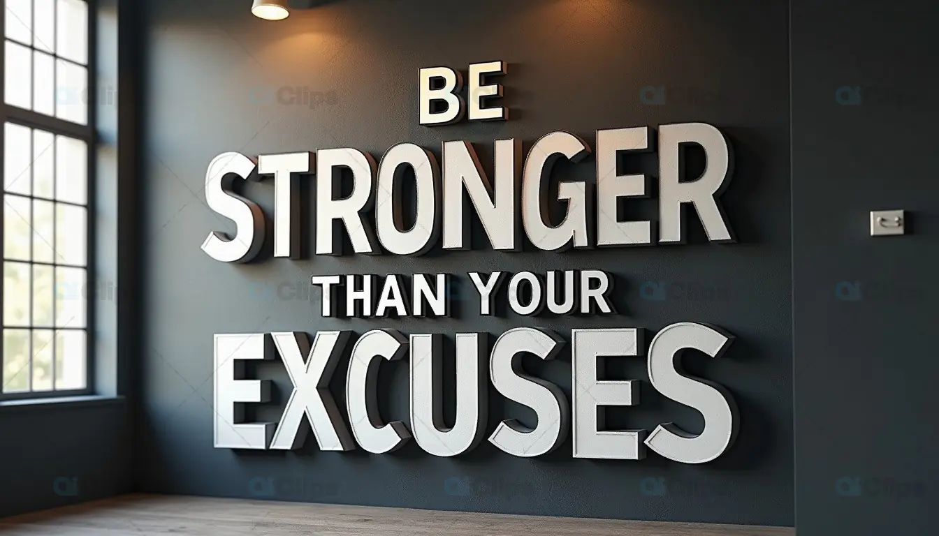 Be Stronger Than Your Excuses - Motivational Wall Art