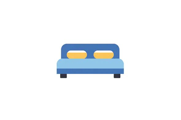 Blue Double Bed Icon