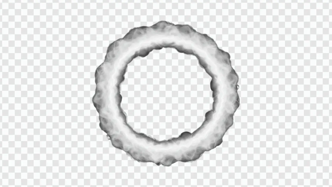 Ethereal Smoke Ring Circular Formation PNG