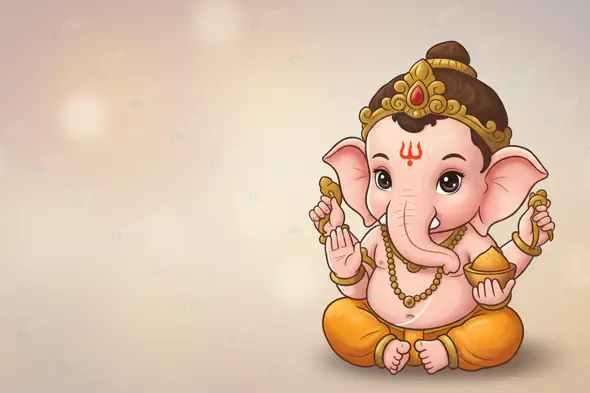 Adorable Ganesha Illustration