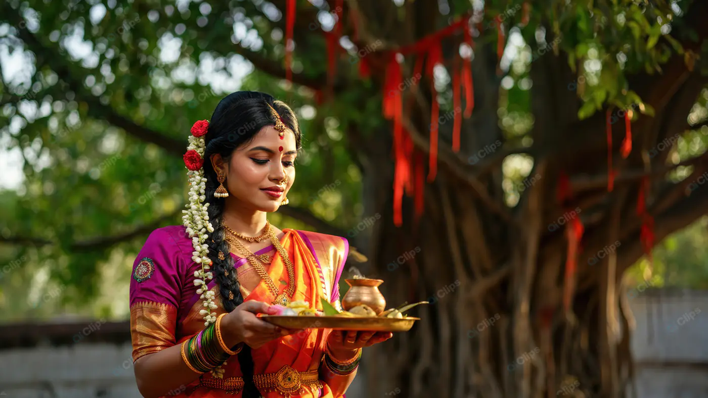 Enhanced Traditional South Indian Festival Celebration