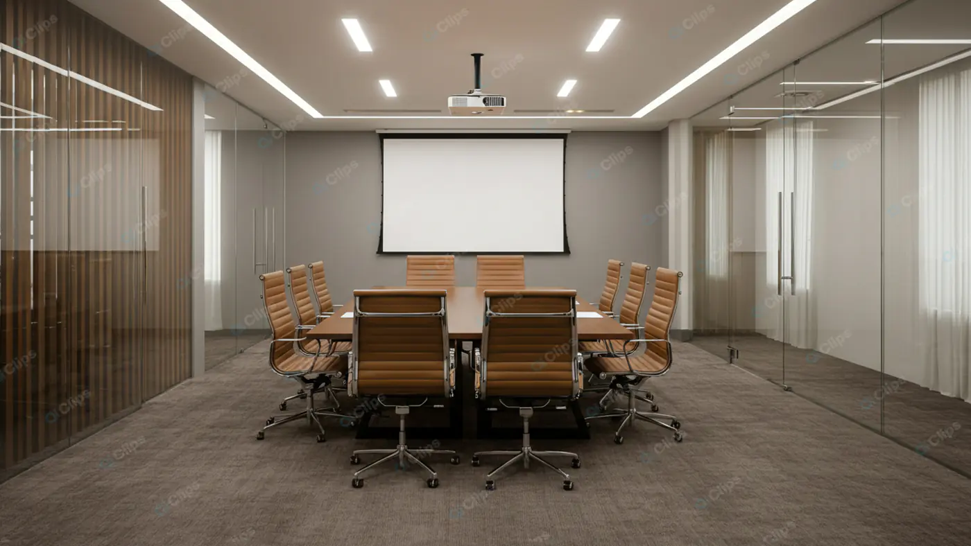 Sleek Modern Boardroom Setup