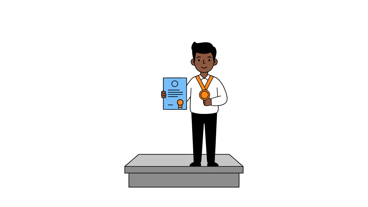Achievement Podium Vector Graphic