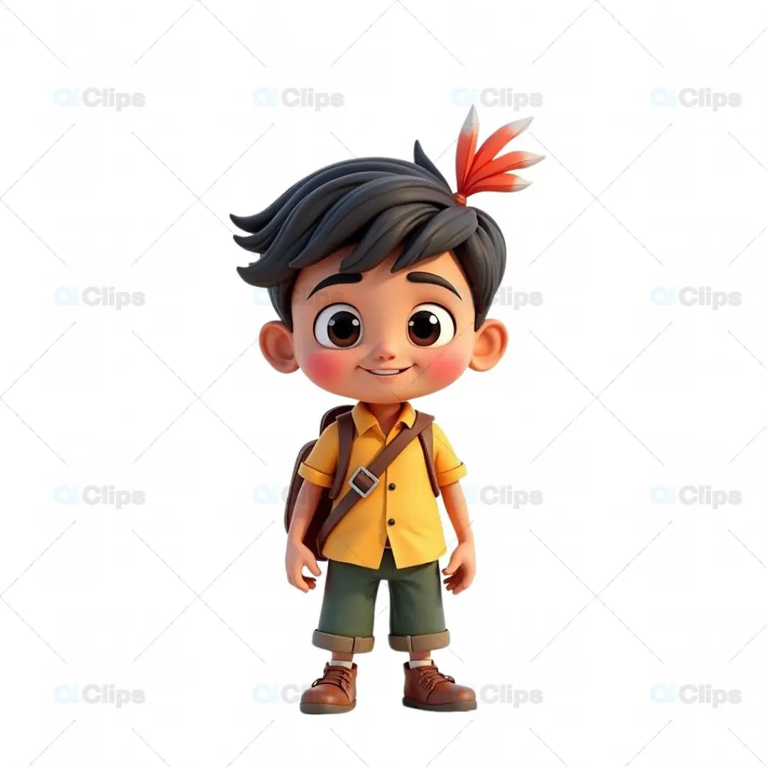 3D Animated Boy Scout Character