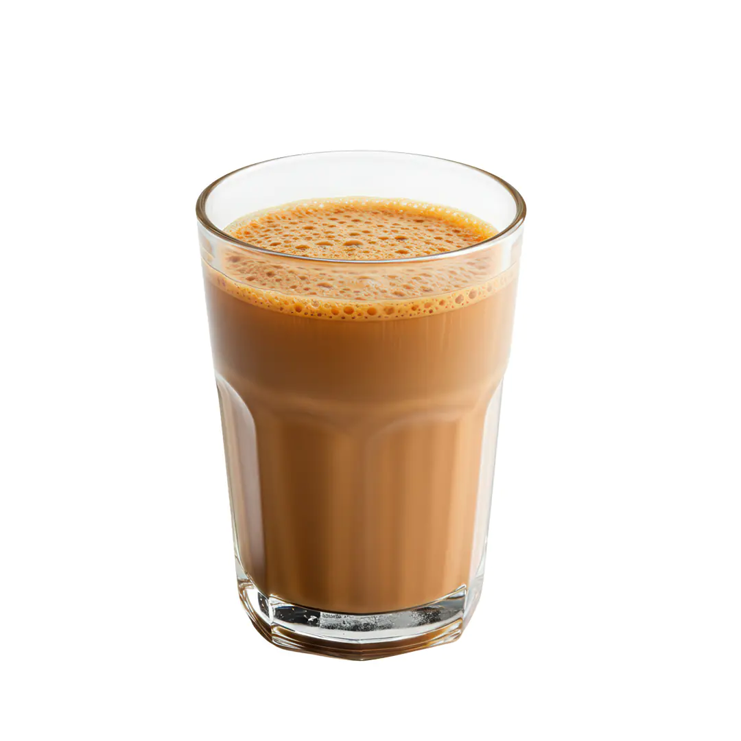 Frothy Indian Masala Chai Glass PNG Clipart