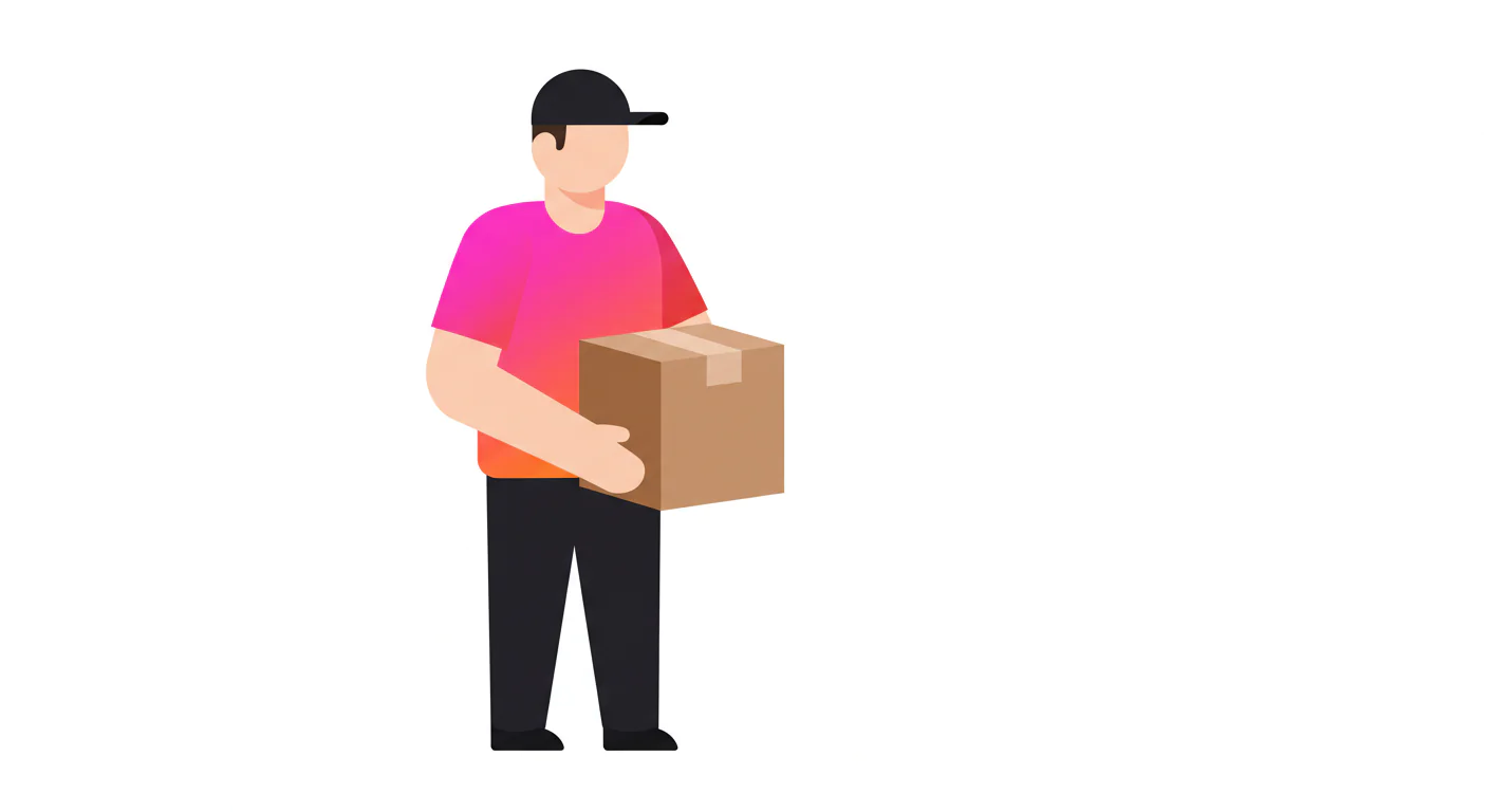 Vibrant Courier Vector Graphic
