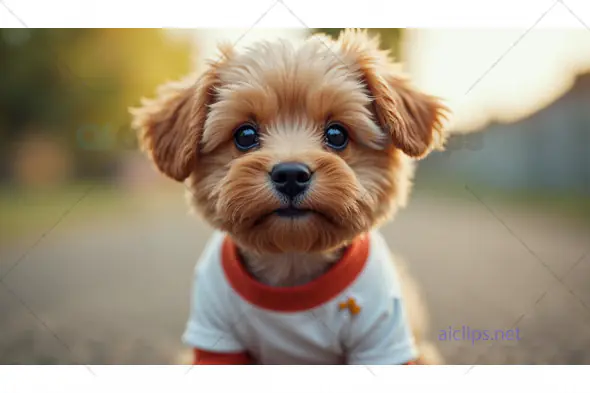 Adorable Puppy in a T-Shirt