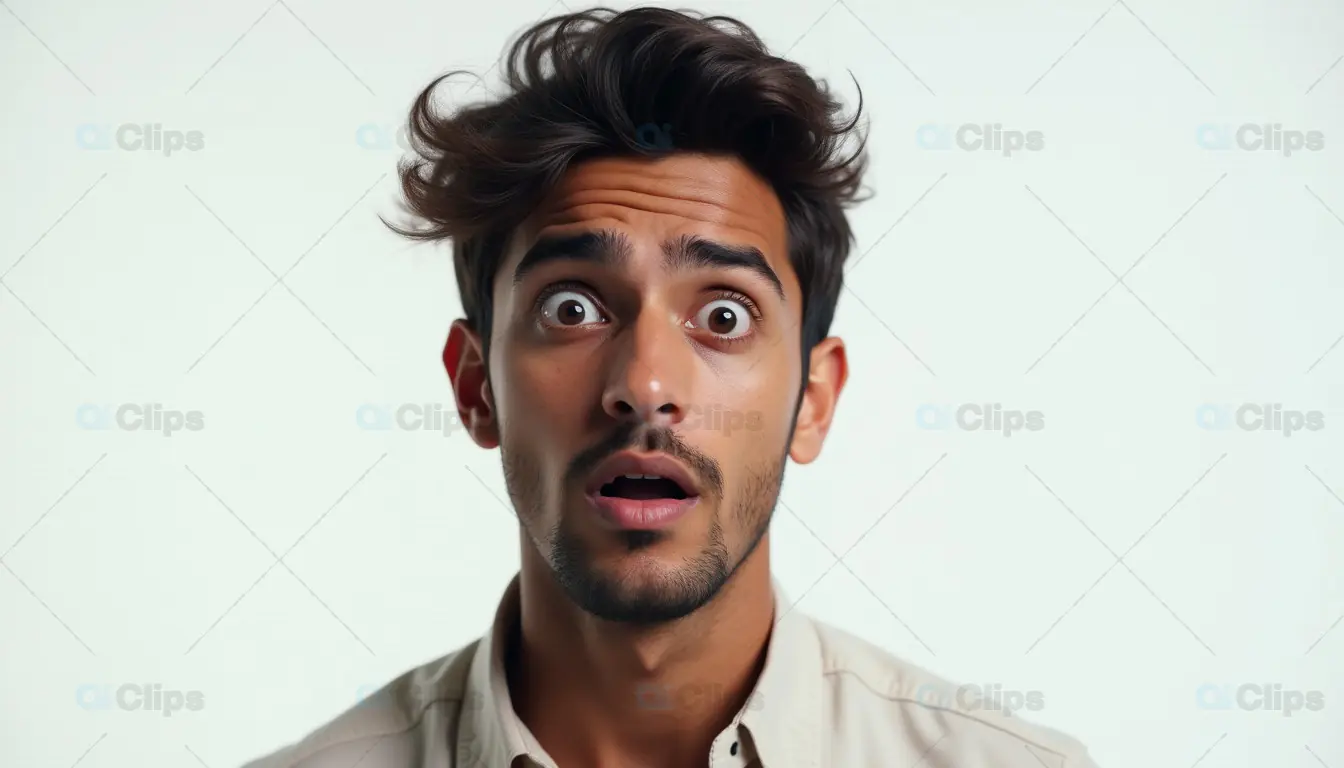 Surprised Man Expression Close-Up