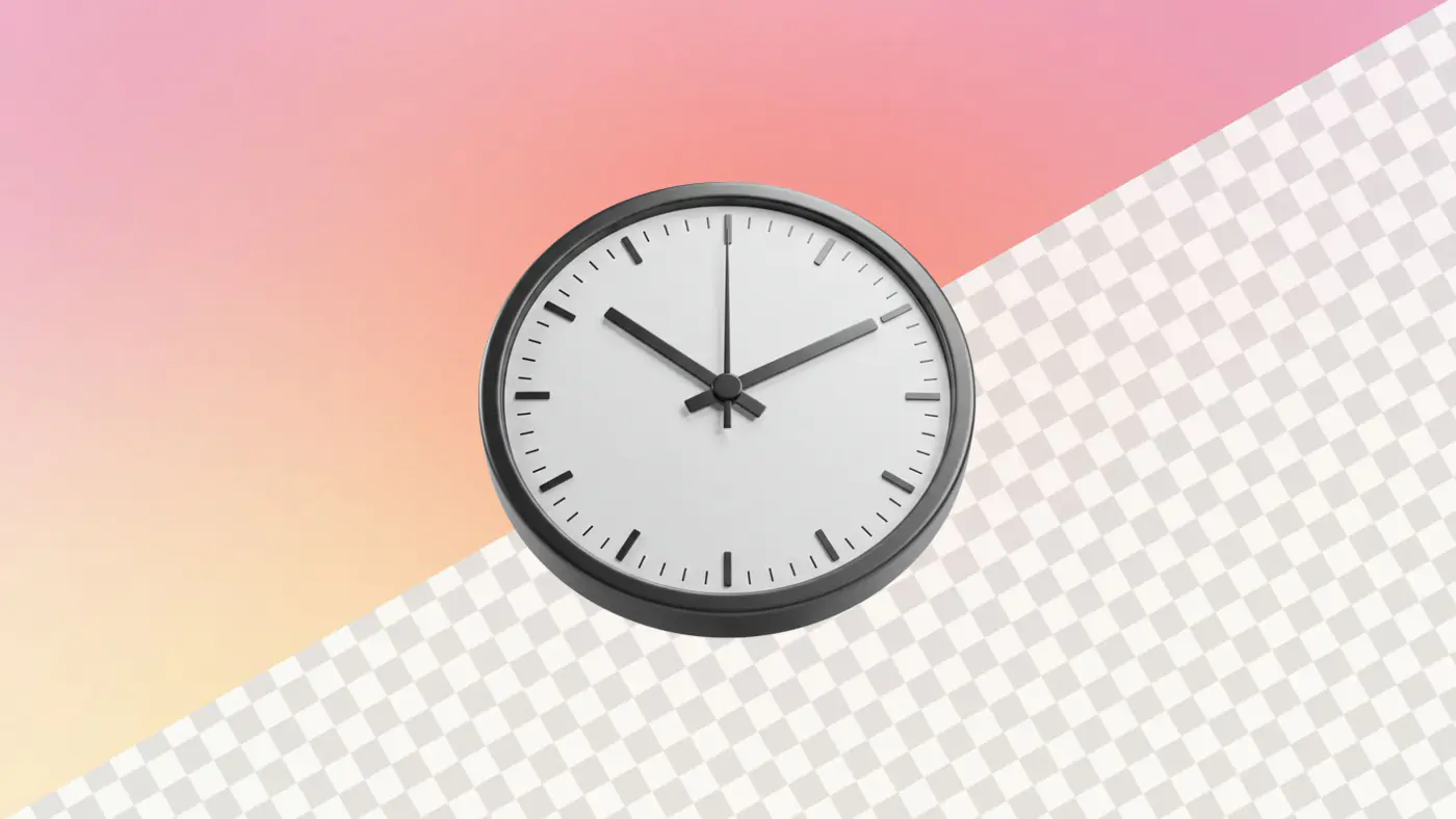 Sleek round wall clock with minimalist design