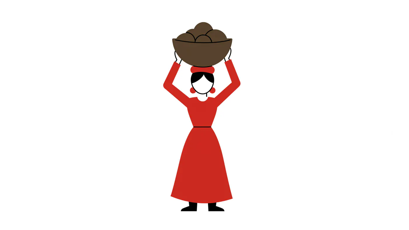 Minimalist Indian Porter Vector