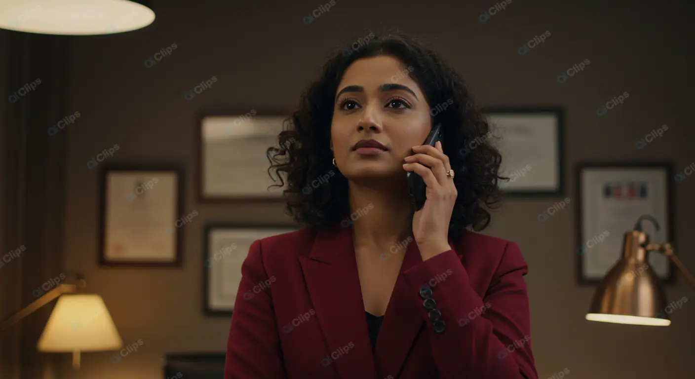 Professional Woman's Important Call