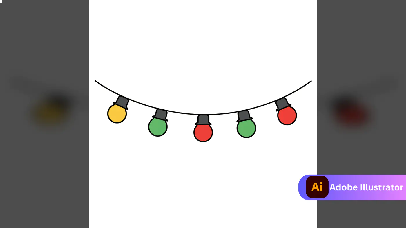 Festive String Light Vector