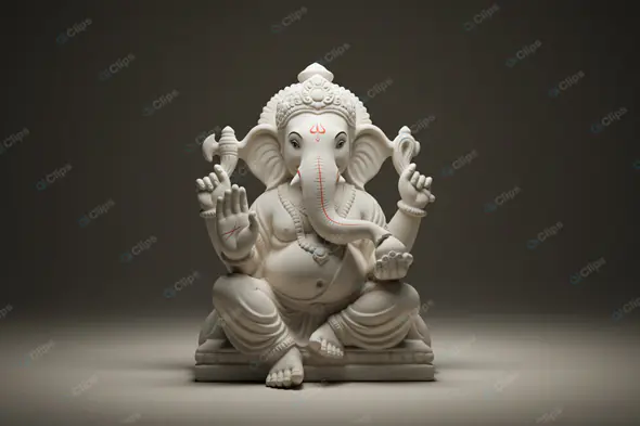 Pristine Ganesha Statue in Alabaster