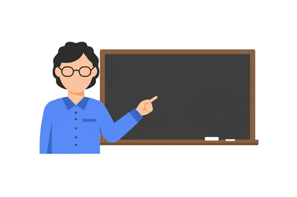 Instructive Educator Vector Graphic