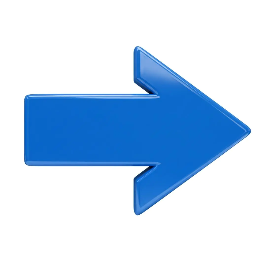Bright Blue Right-Pointing Arrow Symbol PNG Clipart