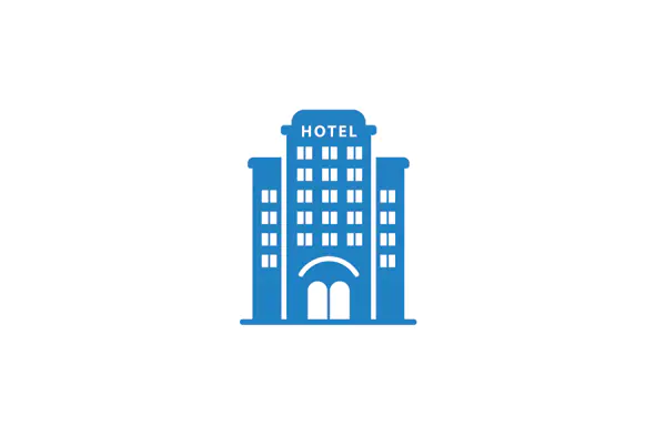 Elegant Blue Hotel Icon