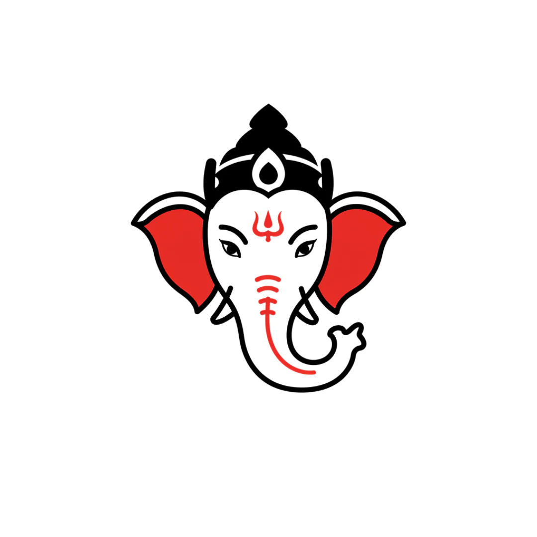 Sleek Ganesha Icon Design