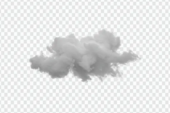 Realistic Gray Fluffy Cloud Formation PNG Clipart