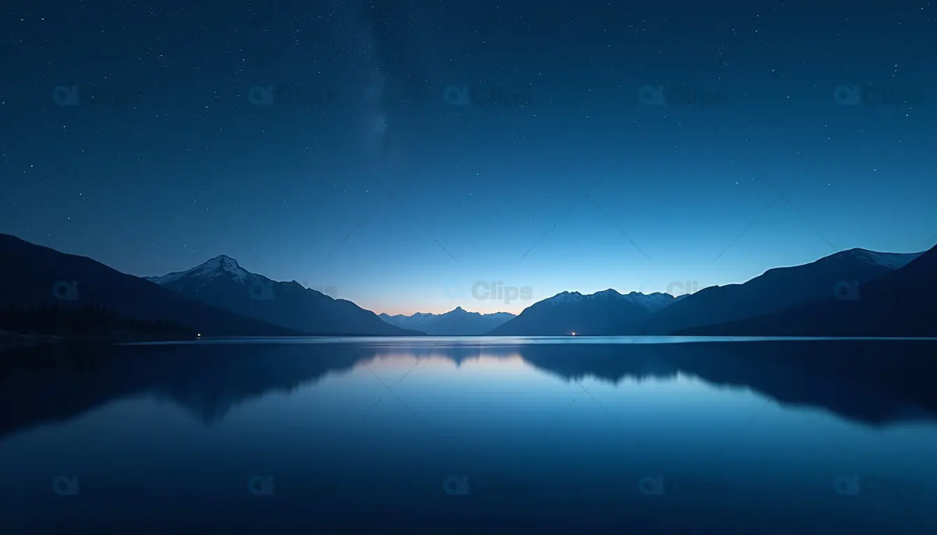 Starry Night Over Serene Mountain Lake