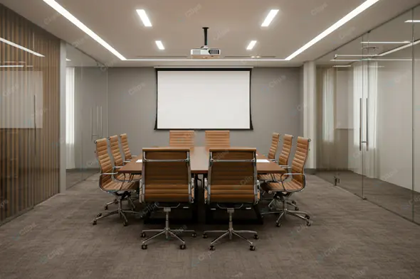 Sleek Modern Boardroom Setup