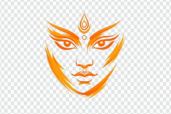 Radiant Goddess Face Illustration Spiritual Symbol Graphic