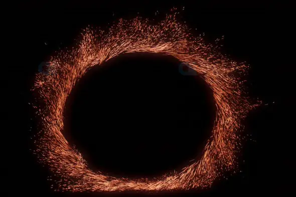 Fiery Circular Particle Burst Animation