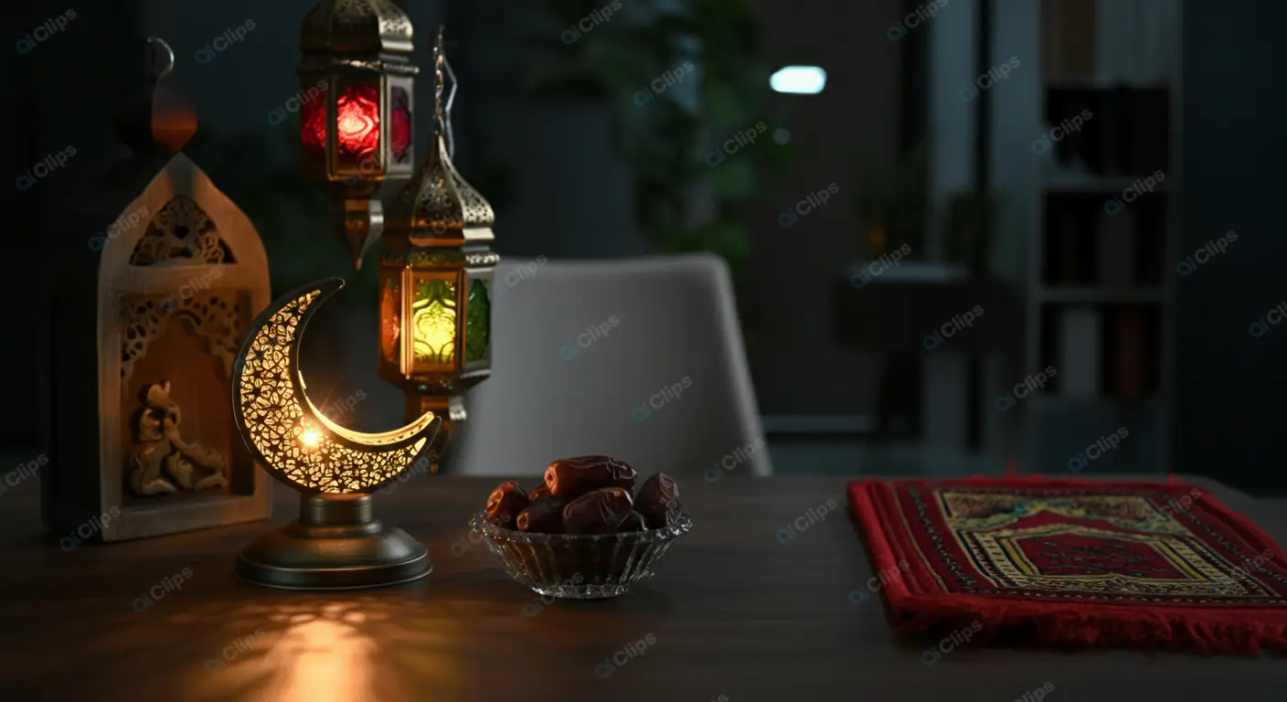 Serene Ramadan Home Office Setup