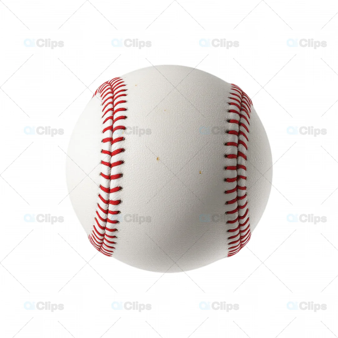 High-Quality 3D Baseball with Red Stitching