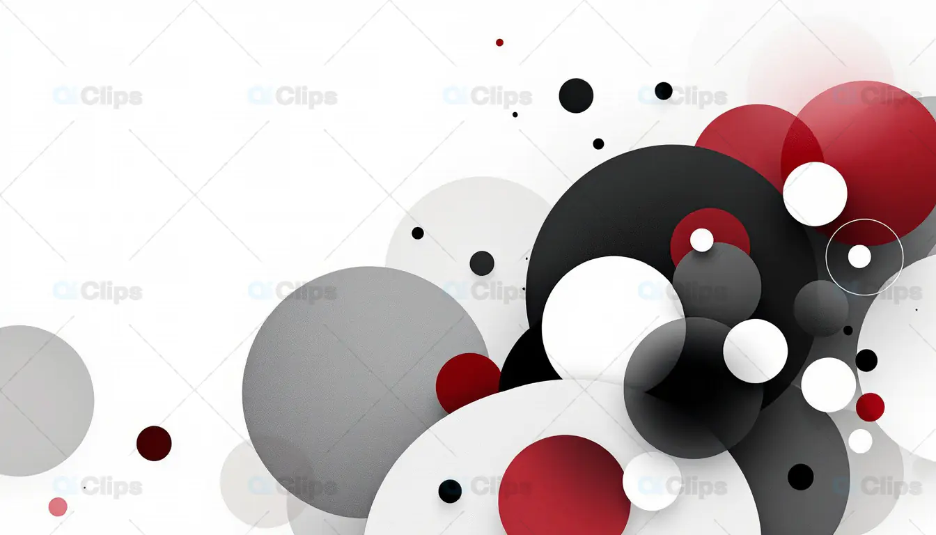 Abstract Red and Black Circle Pattern