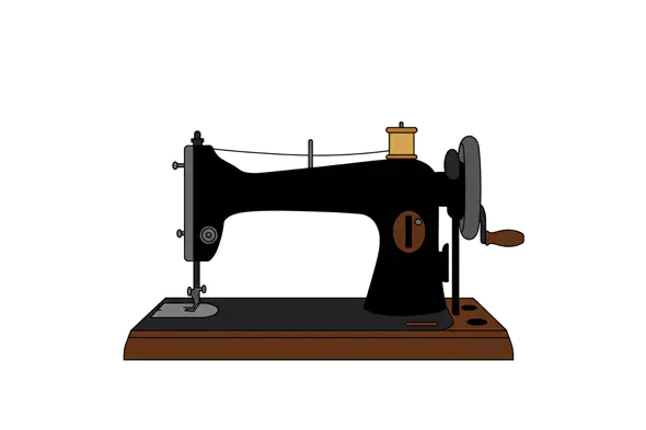 Vintage Manual Sewing Machine Vector