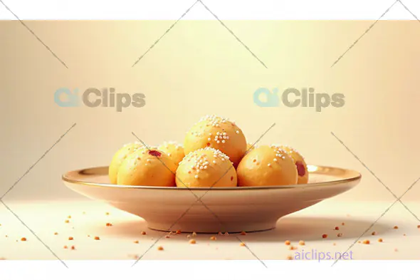 Delicious Indian Sweets (Laddus) on a Plate
