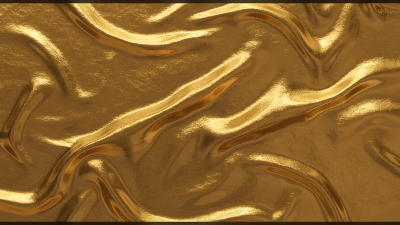 Liquid Gold Texture Background | Glossy Metallic Surface Pattern