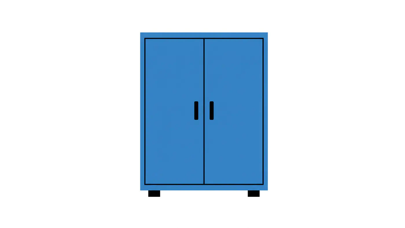 Blue Storage Cabinet Vector