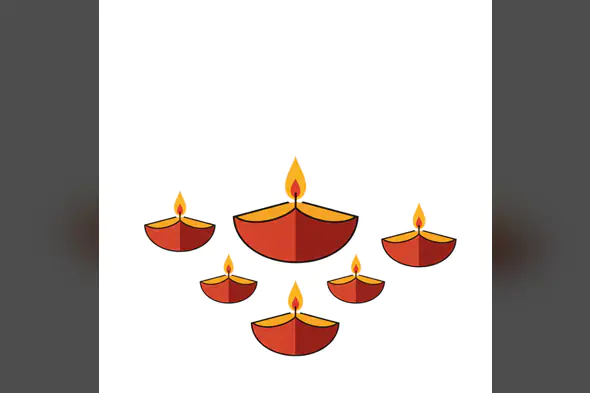 Floating Diya Array Icon