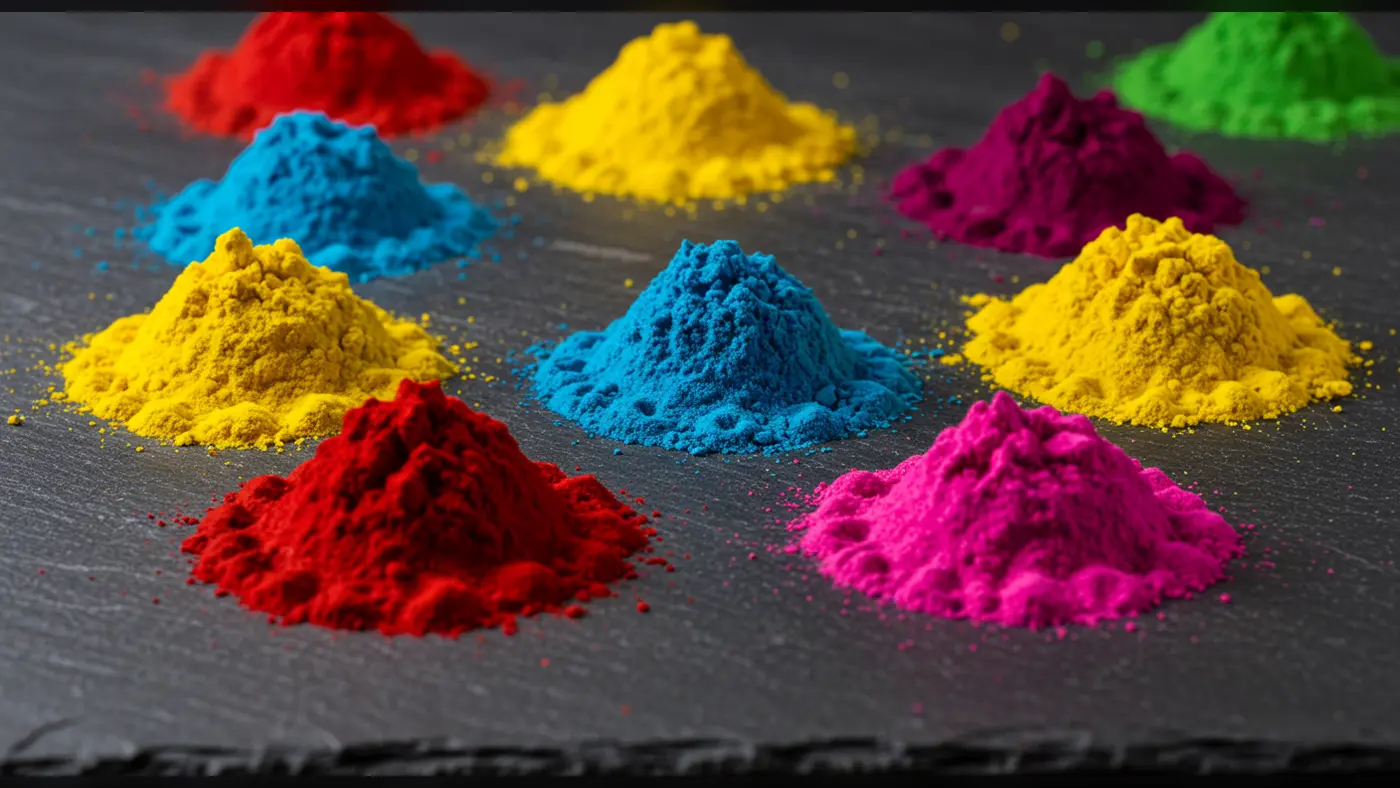 Vibrant Holi Color Powder Mounds | Indian Festival Theme Texture