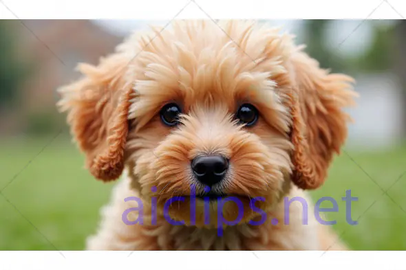 Cute Fluffy Puppy Close-Up