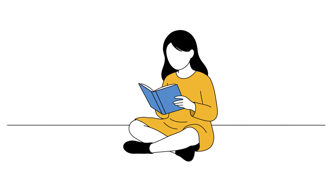 Yellow-Clad Reader Vector