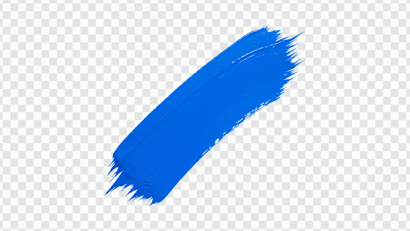 Vibrant Electric Blue Paint Brush Stroke PNG