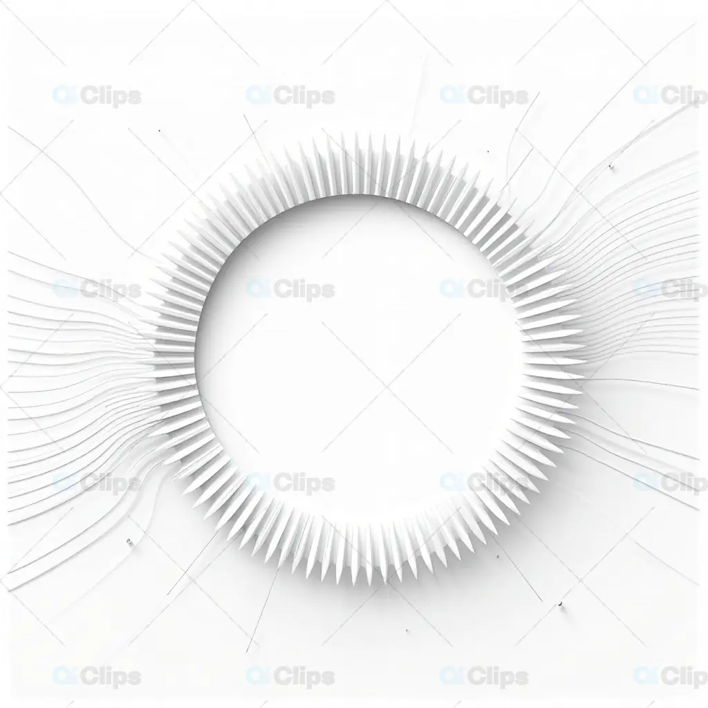 Abstract Minimalist White Circular Design