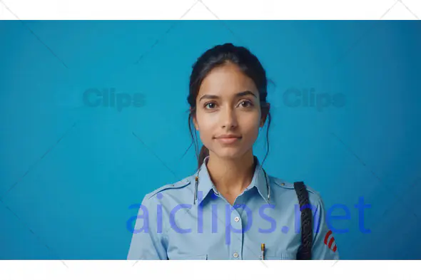 Young Female Security Officer Portrait