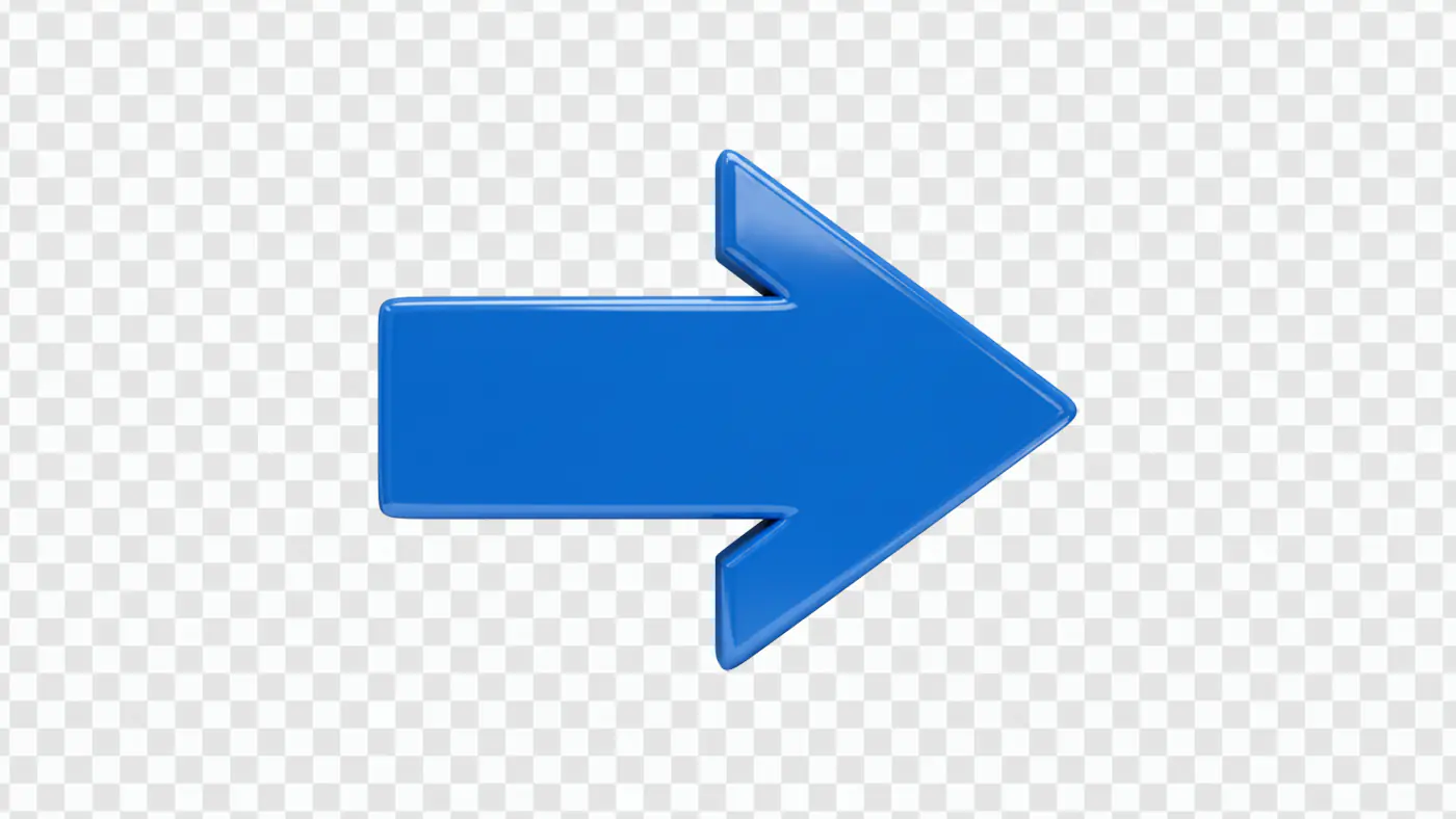 Bright Blue Right-Pointing Arrow Symbol PNG Clipart