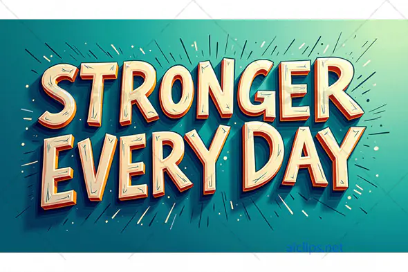 Stronger Every Day Motivational Poster