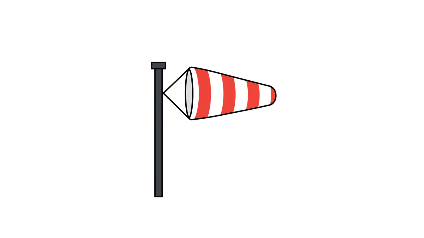 Striped Wind Sock Icon