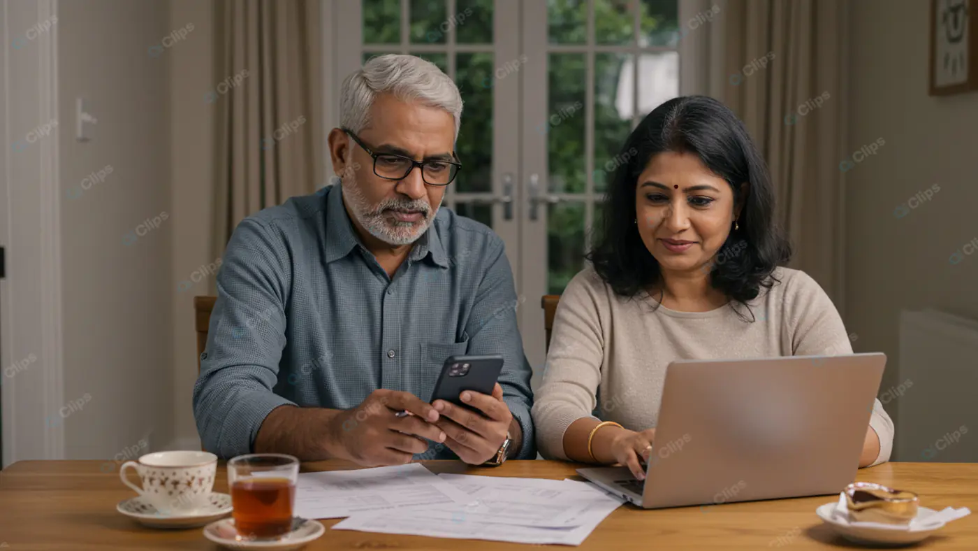 Senior Couple's Digital Financial Planning