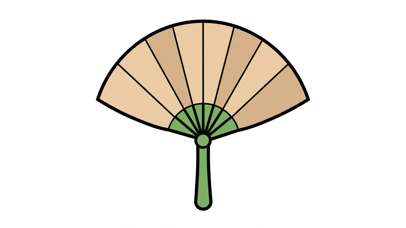 Stylized Hand Fan Vector