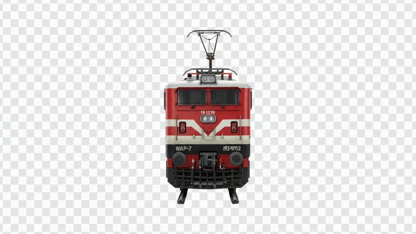 Indian Railway Electric Locomotive WAP-7 Engine PNG