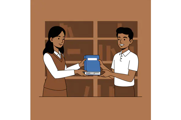 Library Book Exchange Vector