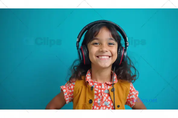 Happy Child with Headphones